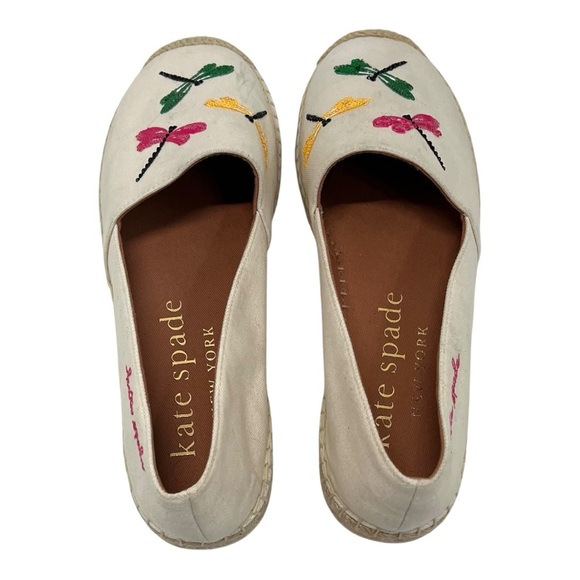 Kate Spade Dragonfly Natural Espadrille Slip On Novelty Flats Women’s 8 - Picture 10 of 16